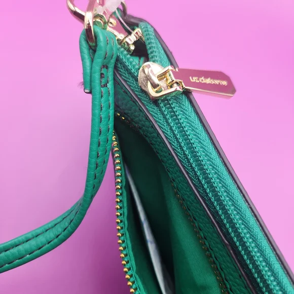 Liz Claiborne Elly Convertible Crossbody Bag Green NWT - Picture 7 of 8